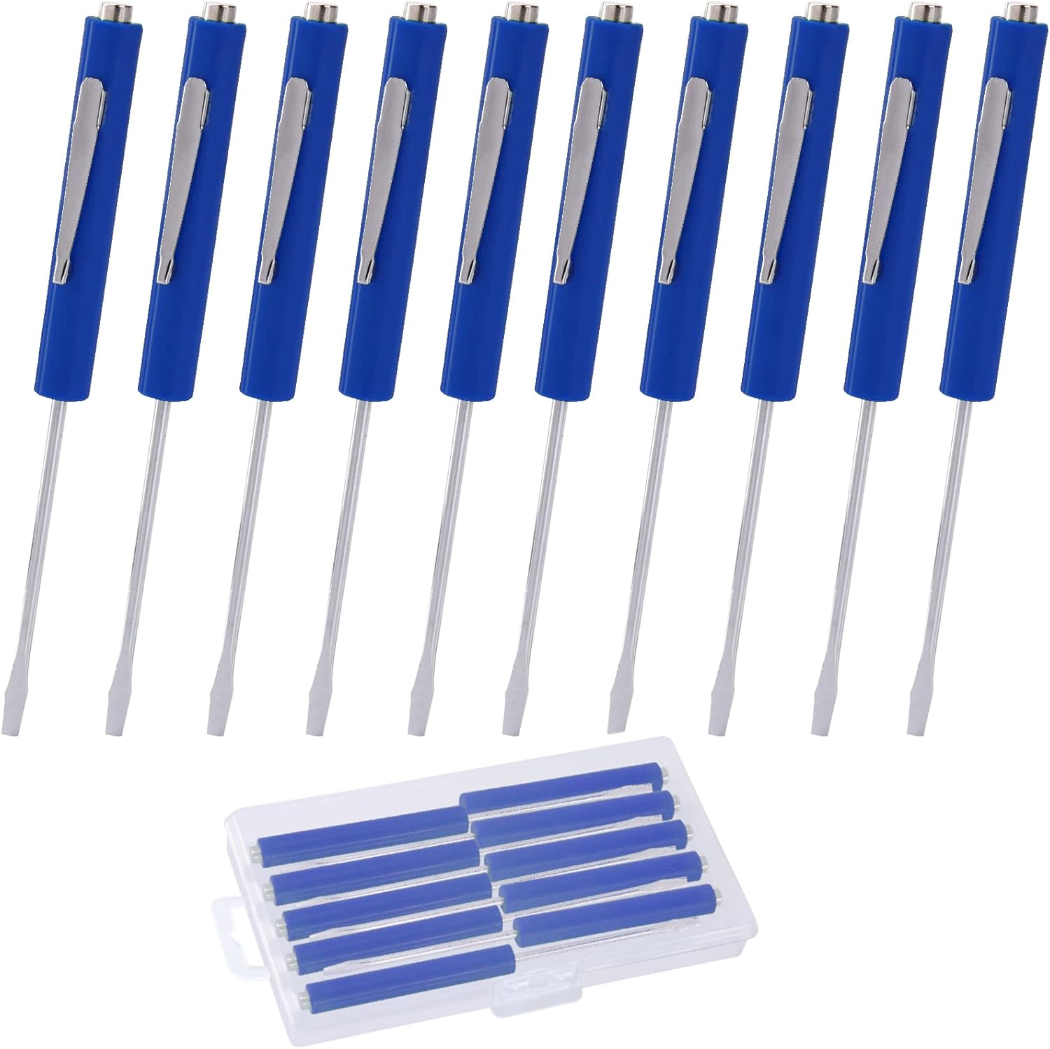 Pocket Screwdriver with 10PCS Mini Pocket Flathead