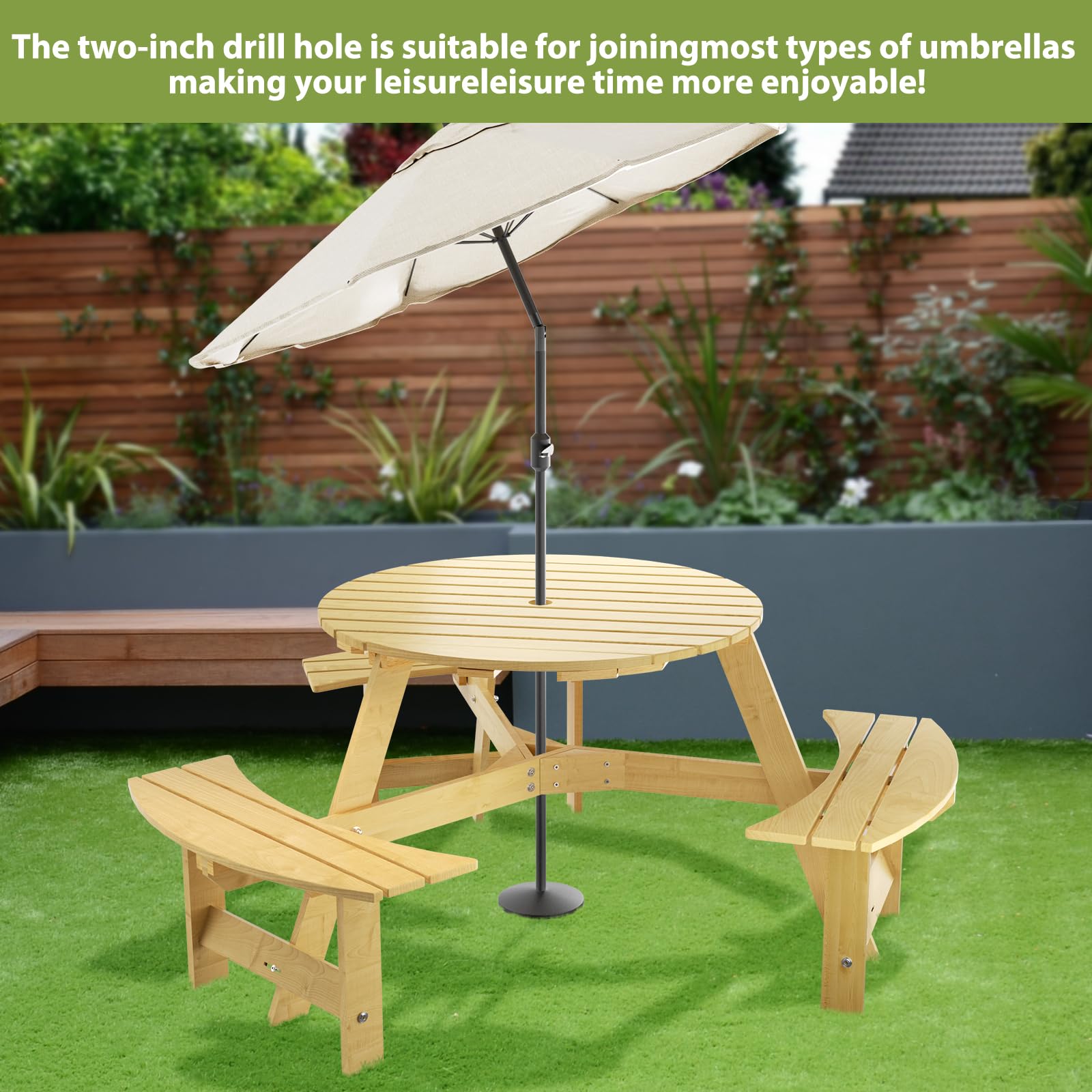 Convertible Picnic Table Bench Person Round Picnic Table