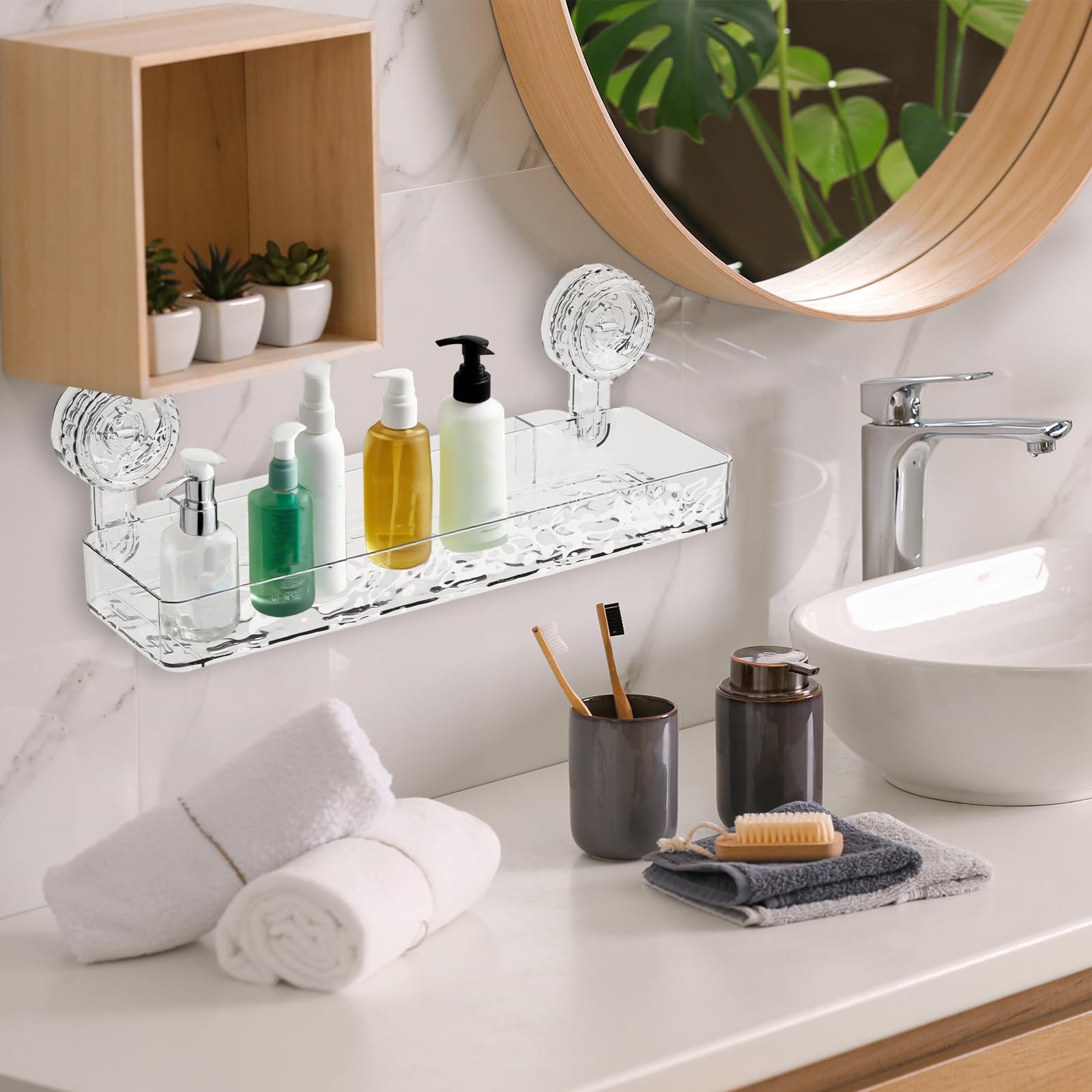 dusche aufbewahrung saugnapf HERKINDNESS Duschablage Saugnapf, Transparent Shampoo Halterung für Dusche, 32 x 9 cm Duschgel Halterung Ohne Bohren, mit Ablage Dusche, für Badezimmer, Küche, Hotel Küche, Haushalt & Wohnen Größe:56 cm Ordnung im Wohnzimmer 2021 Canyon Endurace CF