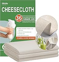 Vista 16 de Olicity Paños de queso, grado 90, 45 pies cuadrados, paño de queso reutilizable con bordes cerrados, gasa de algodón sin blanquear para colar, tela