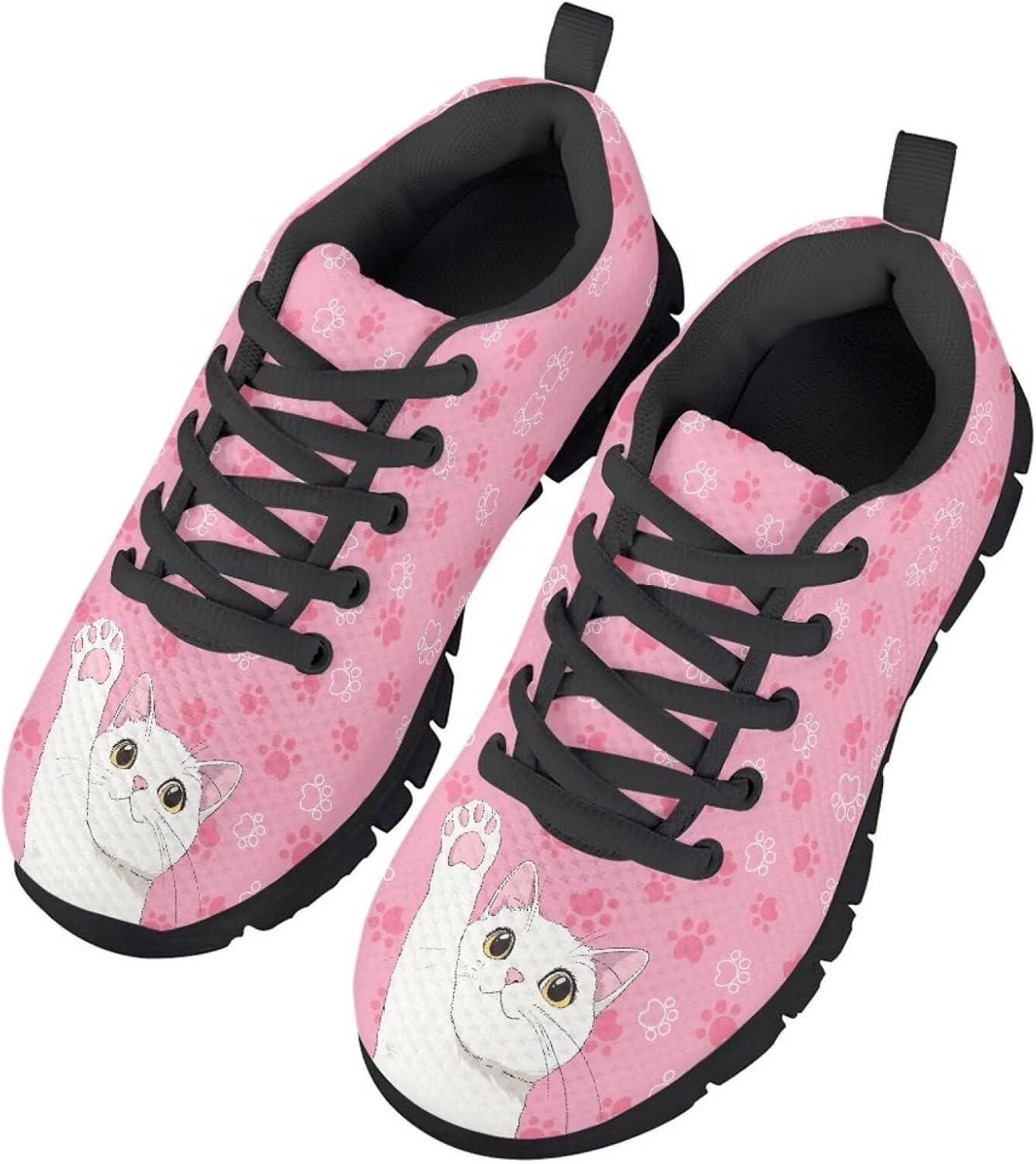 Kids Girls Sports Running Shoes Animal Print Sneakers Casual Travel Walking Shoes Non Slip Breathable Mesh Tennis Shoes US 11-5
