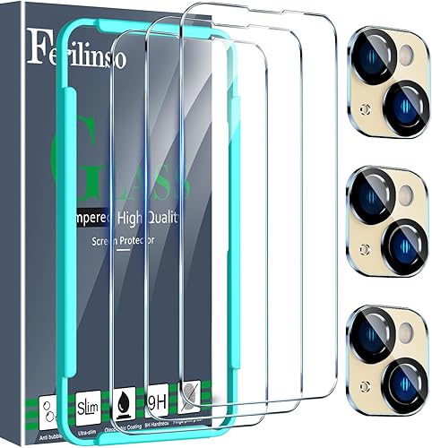 Miniatura 1 de Ferilinso [6-en-1 Dijes para teléfono celular para iPhone 14-50-Amarillo