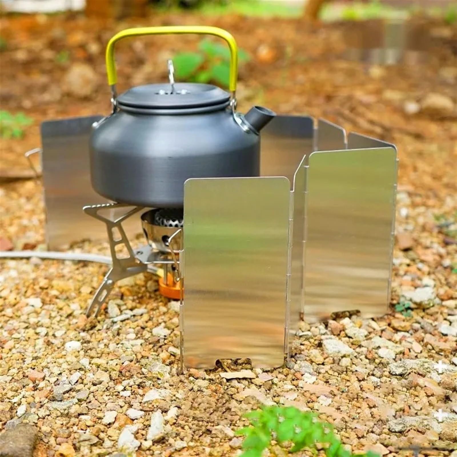 Paravientos para Hornillo de Camping Pantalla de protección contra el Viento for Estufa Gas, for Acampar al Aire Libre, Picnic, Cocina, Quemador, Pantalla a Prueba, aleación Aluminio