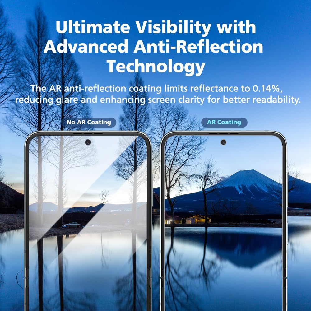 2-Pack Premium AR Screen Protector for Samsung Galaxy Z Fold 7 [Front Screen Only] Anti-Reflection & Ultra HD Clear [Not Glass] Fingerprint-Resistant, Easy Installation