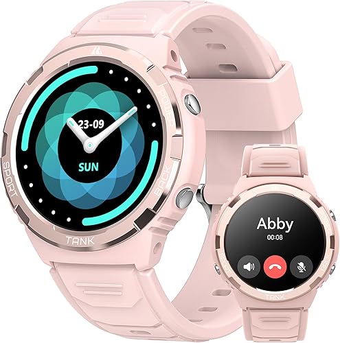AMAZTIM Relojes inteligentes para mujer, rastreador de actividad física más ligero con resistencia al agua de 5 ATM, contestarllamadas, pantalla
