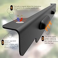 Vista 6 de Protector de viento magnético para plancha Blackstone de 22 pulgadas, compatible con accesorios de parrilla Blackstone, bloqueador de viento