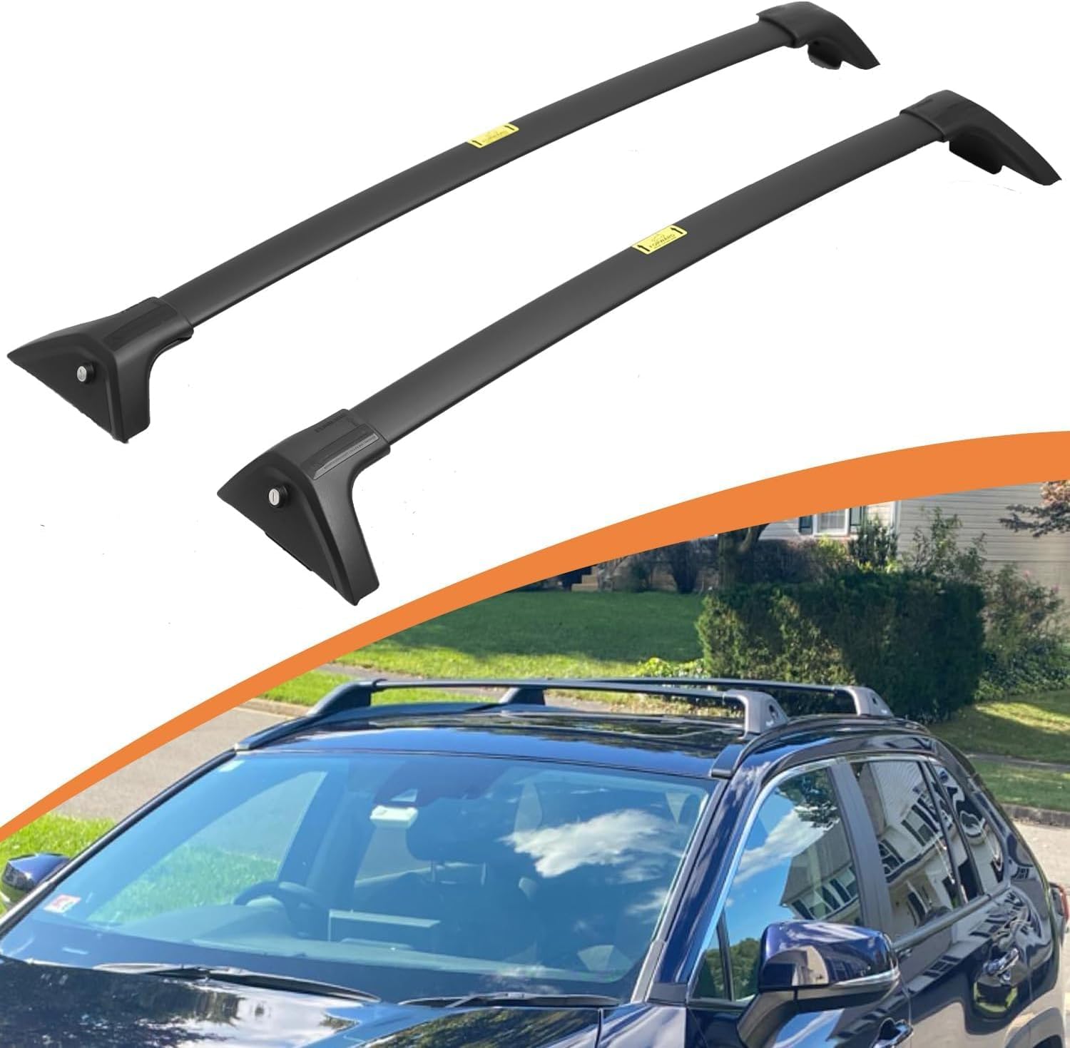 Roof Rack Cross Bars for 2019-2025 Toyota RAV4 | OEM-Style,(Not Fit for Adventure/TRD Off-Road) Heavy Duty Aluminum Alloy 165lb Capacity, Lockable Cargo Rails