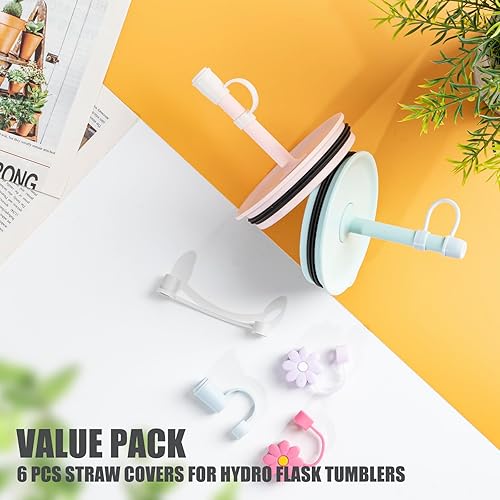 Miniatura 4 de Greant 6 fundas de popote compatibles con vaso Hydro Flask de 32 oz y 40 oz, 0.394 in, compatible con tapa de popote a presión Hydro Flask, 0.4