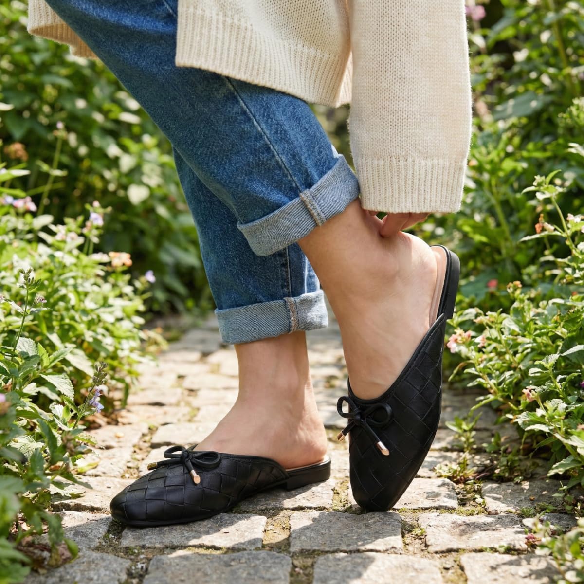 Mules for Women Slip On Flats Office Business Casual Shoes Closed Toe Shoes for Women Dressy Comfortable - Image 8