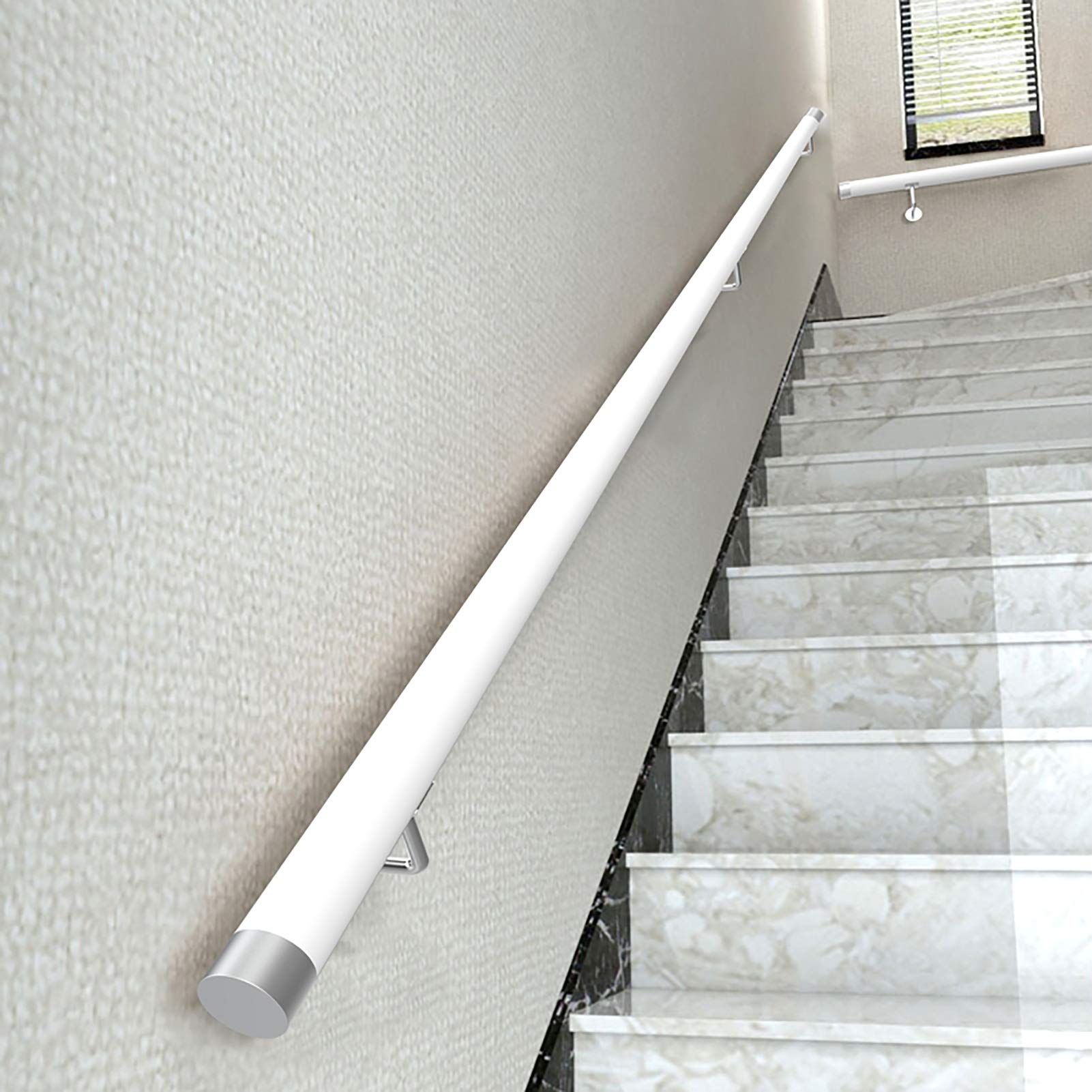 Main courante escalier bois intérieur rampe de sécurité 100cm garde-corps mural séquoia
