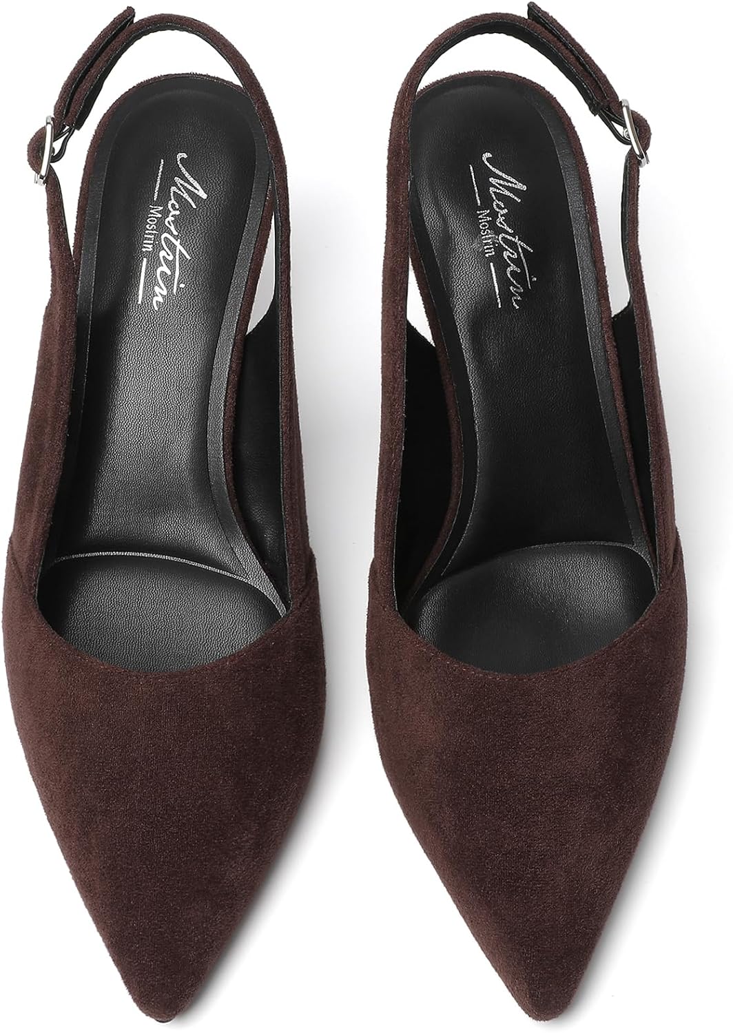 Mostrin Kitten Heels for Women Slingback Pointed Closed Toe Heels Women's Pumps Shoes for Wedding, Party, Commuting - Image 5