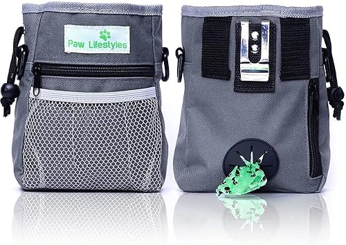 Bolso para pasear con tu mascota con dispensador de bolsas para recoger sus cacas espacio para sus golosinas y tus llaves y móvil lo puedes llevar