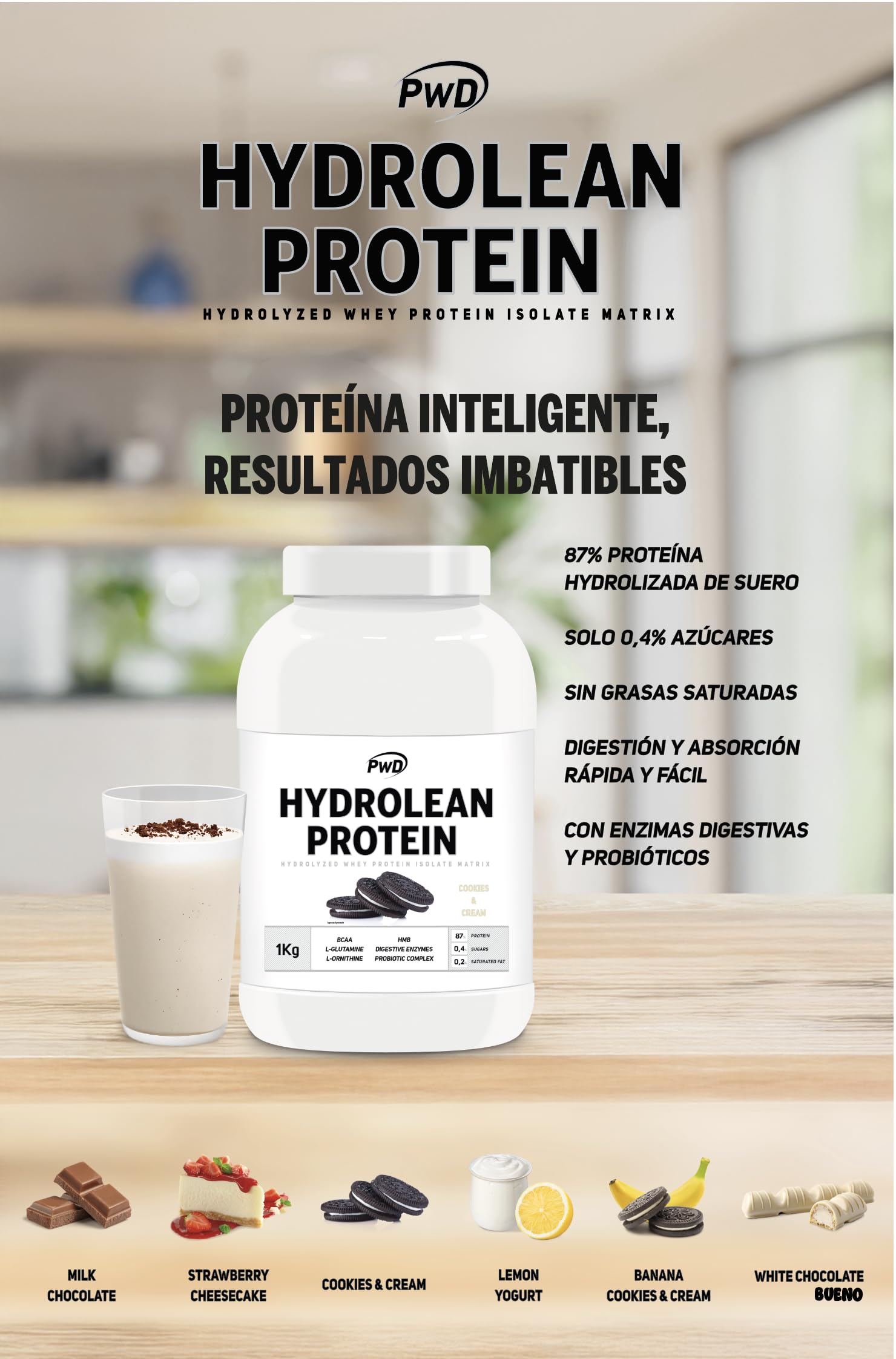 Hydrolean Protein (2Kg, Milk Chocolate)