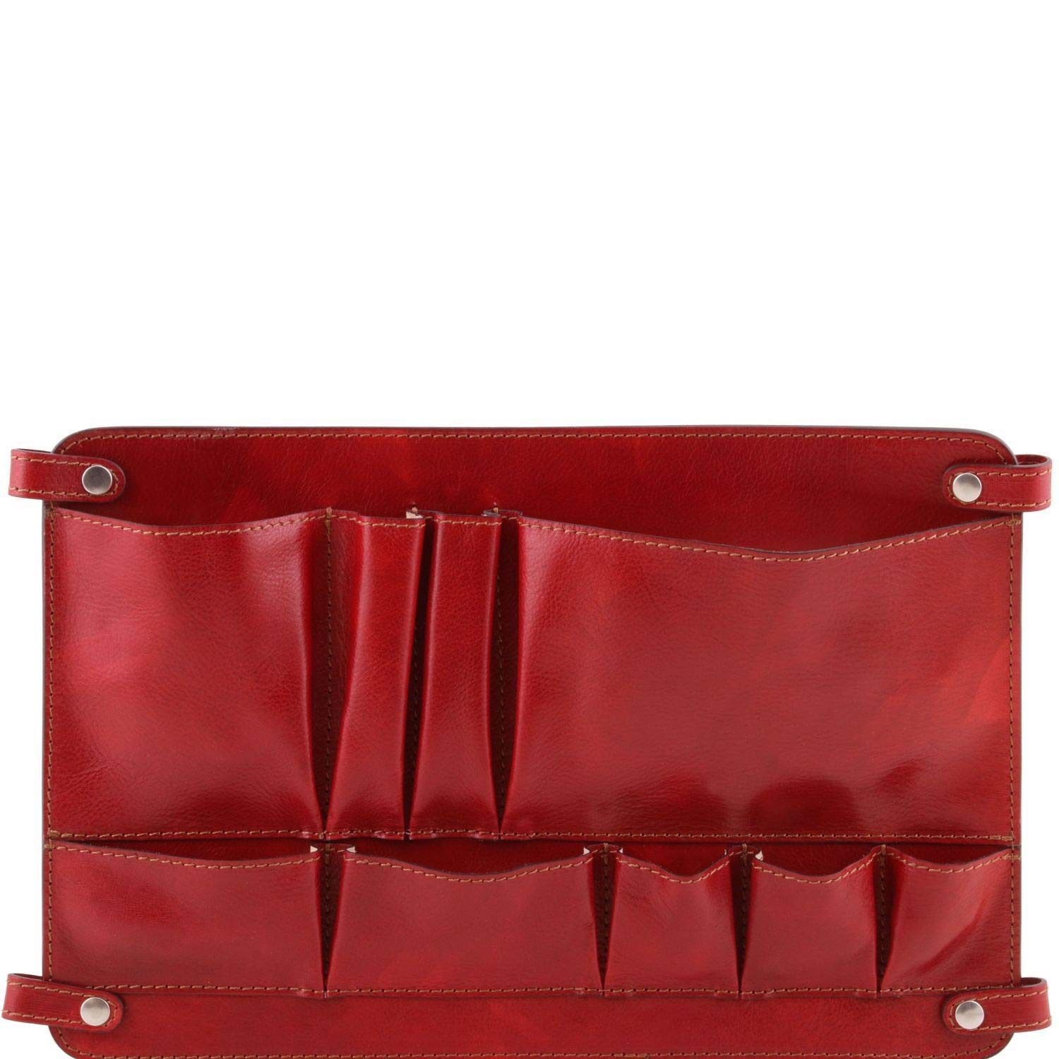 Module multifonction en cuir Tuscany Leather TL Smart rouge pour organisation chic