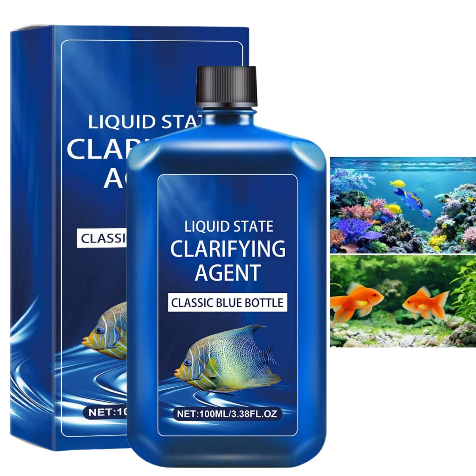 Aqua Guardian Pond Cleaner,Fast-Acting Aquarium Water Clarifier&Green Water Treatment,Crystal Clear Pond Water Treatment for Natural Ponds,Safe Algae Control&Long-Lasting Maintenance,Easy to Use