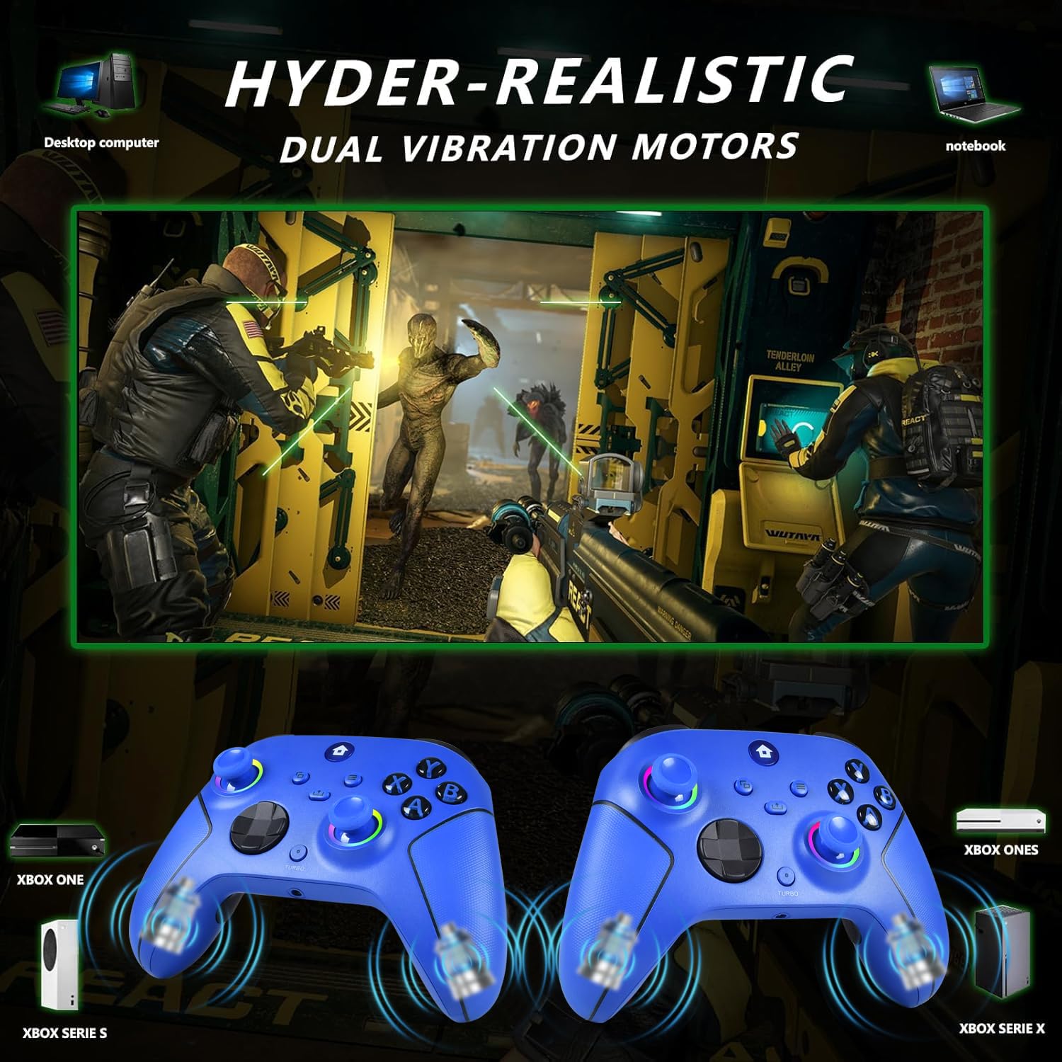 Lampelc Manette Xbox One, manette sans fil Xbox Series X & S/Xbox One/Elite/Windows 7/8/10