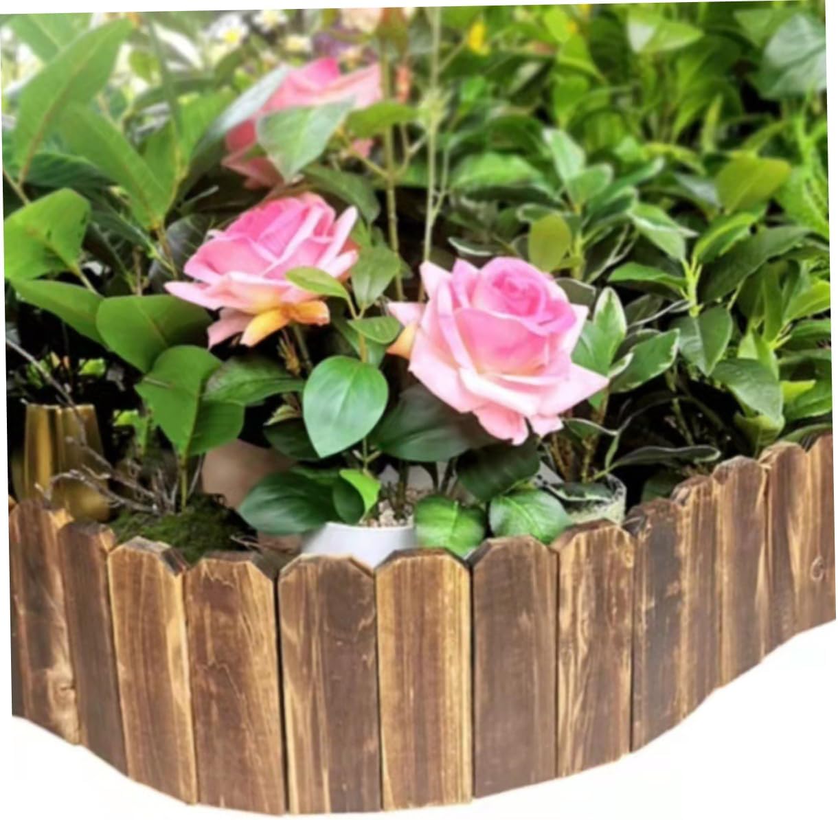 VICASKY Garden Edging Border Fence Panel Flexible Landscape Fencing for Lawn Decoration and Reusable for Garden Beds and Plant Areas