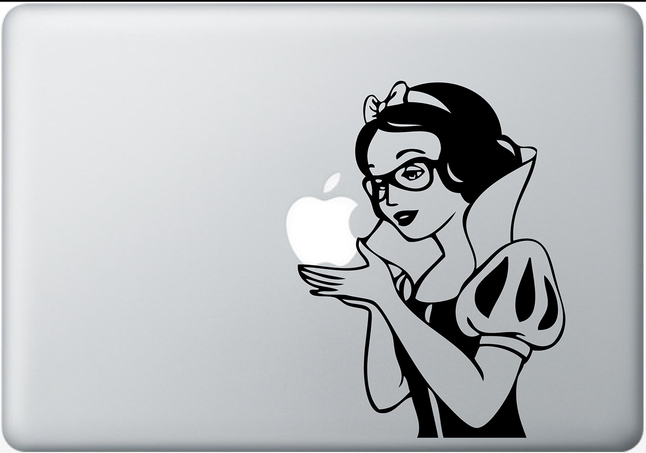 Snow White Macbook Decal Vinyl Stickers Mac Book Pro Apple Decals Sticker Laptop Decorative Computer Accesory Electronics Disney Apple Logo