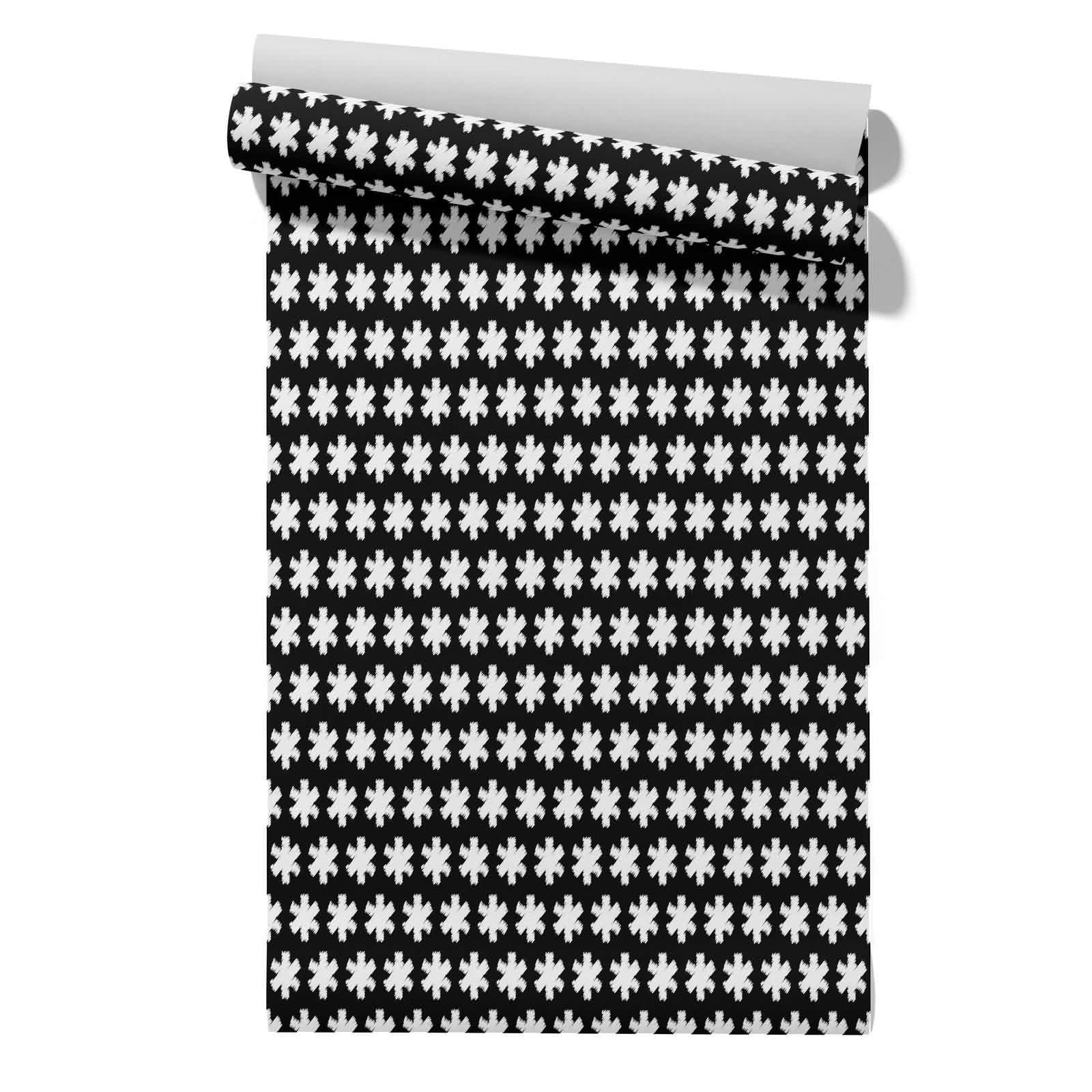 CEVAN Wallpaper for Living Room Panel Effect Self Adhesive Snowflake Simple and Casual 45x300cm