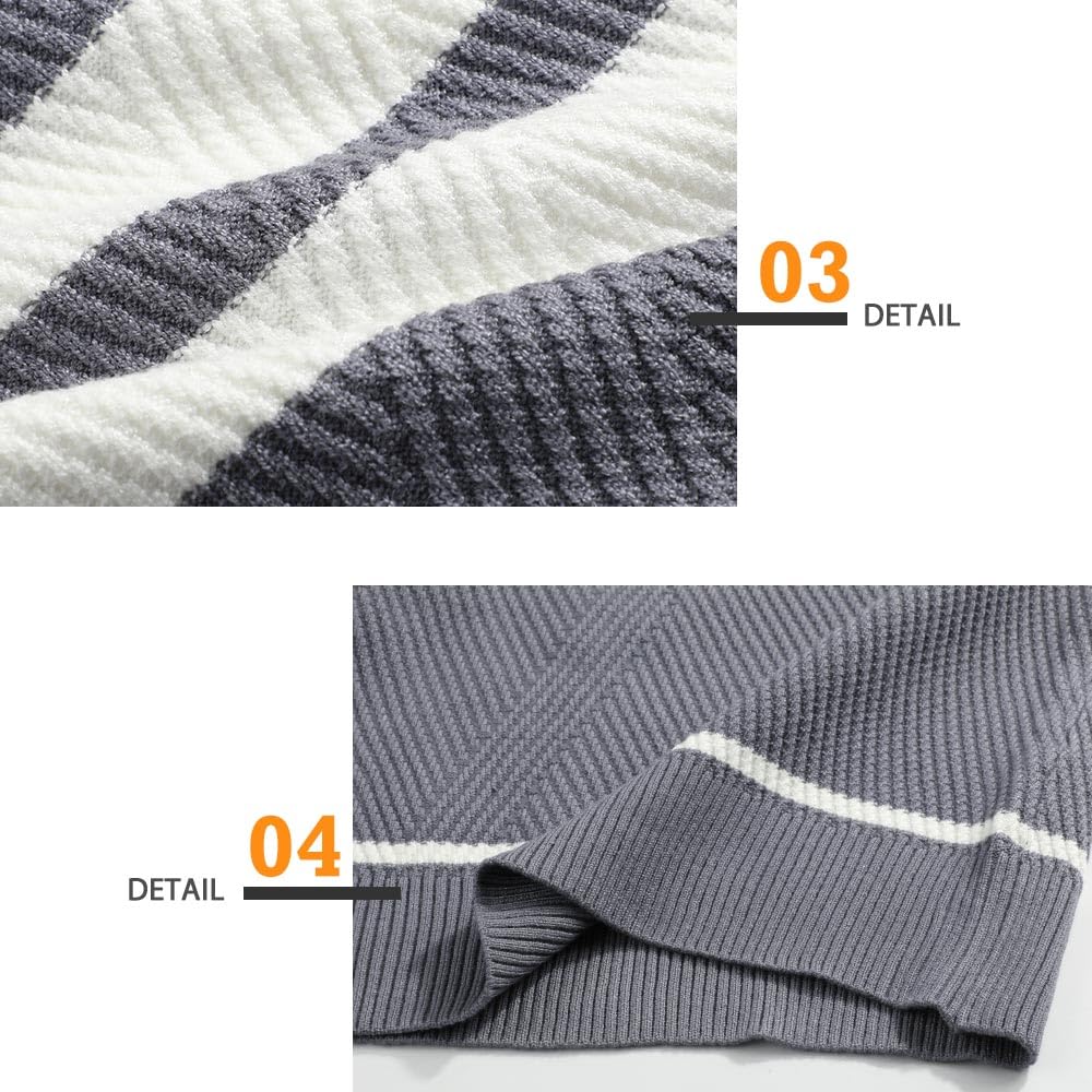 Genfien Jersey para Hombre Jersey de Cuello Redondo Jersey de Punto para Hombre Básico Cálido