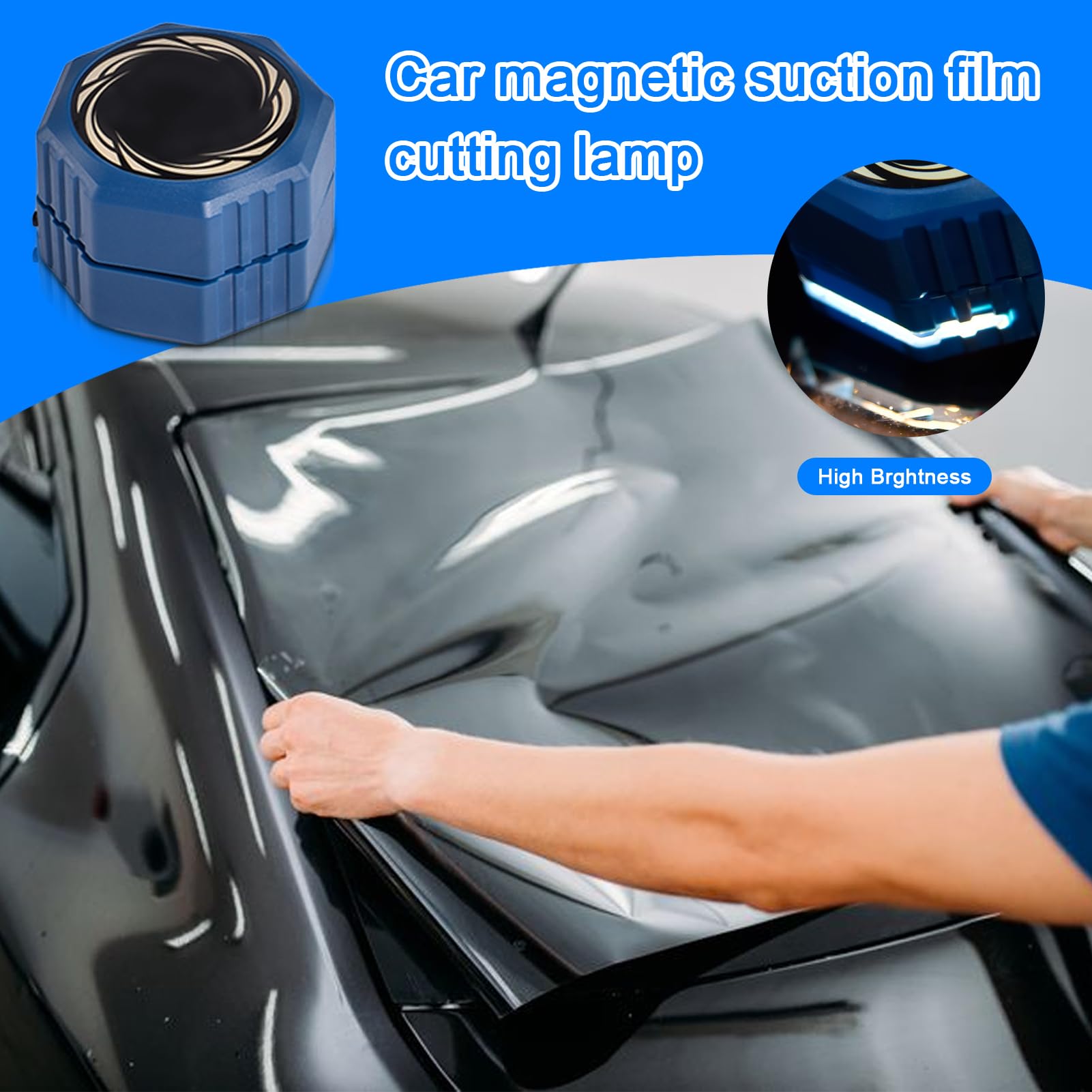 Folienschneidleuchte Tragbare Magnet-Montagelampe | Autofenster-Tönungsfolien-Schneidleuchte Lampe für Fahrer LKW Wohnmobil SUV Anhänger Traktor Aufkleber Schlinge Poster
