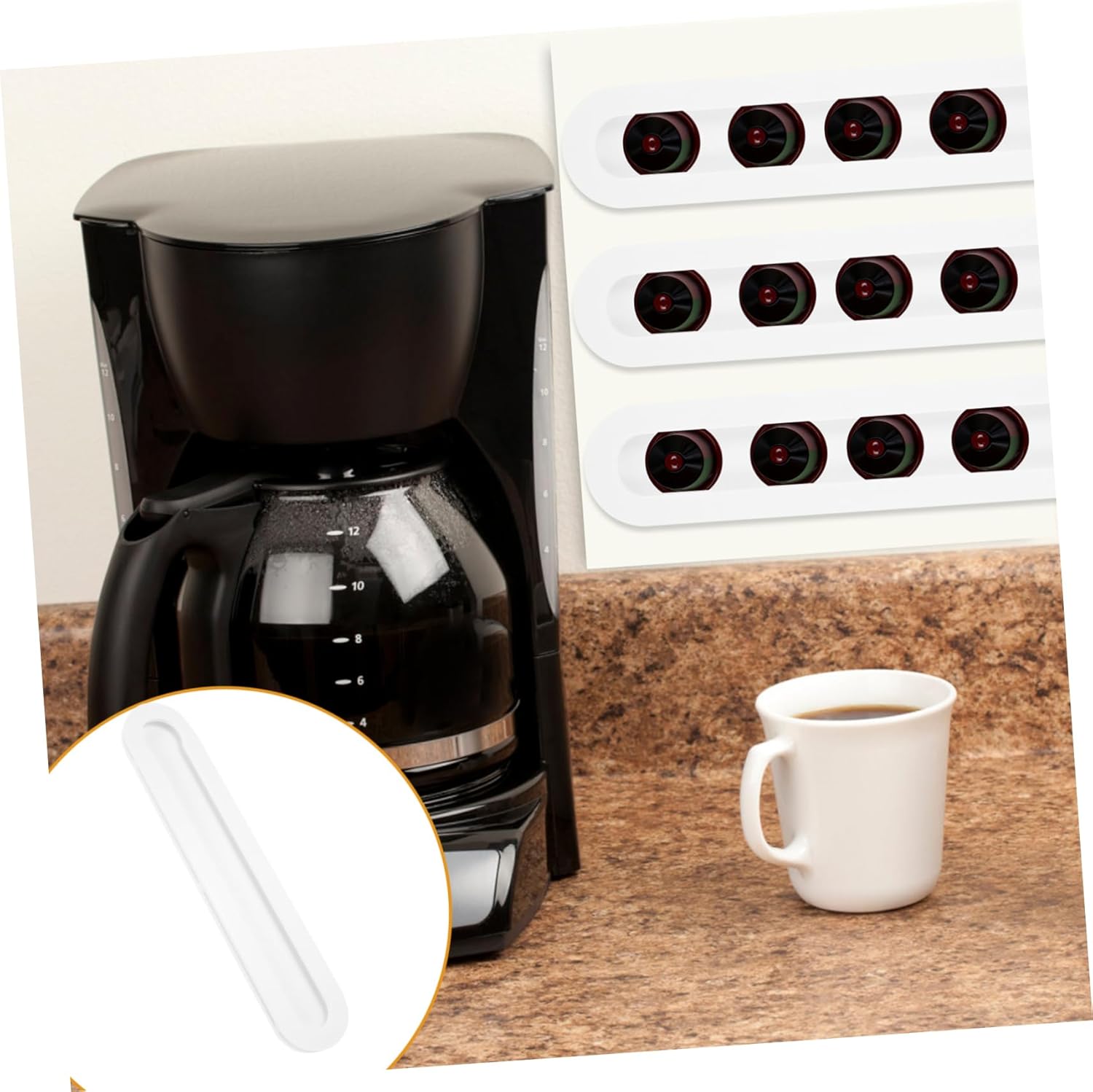 3pcs Acrylic Coffee Storage Holder Basket for Organizing Coffee Capsules Easy to Clean for Kitchen Counter Station Use