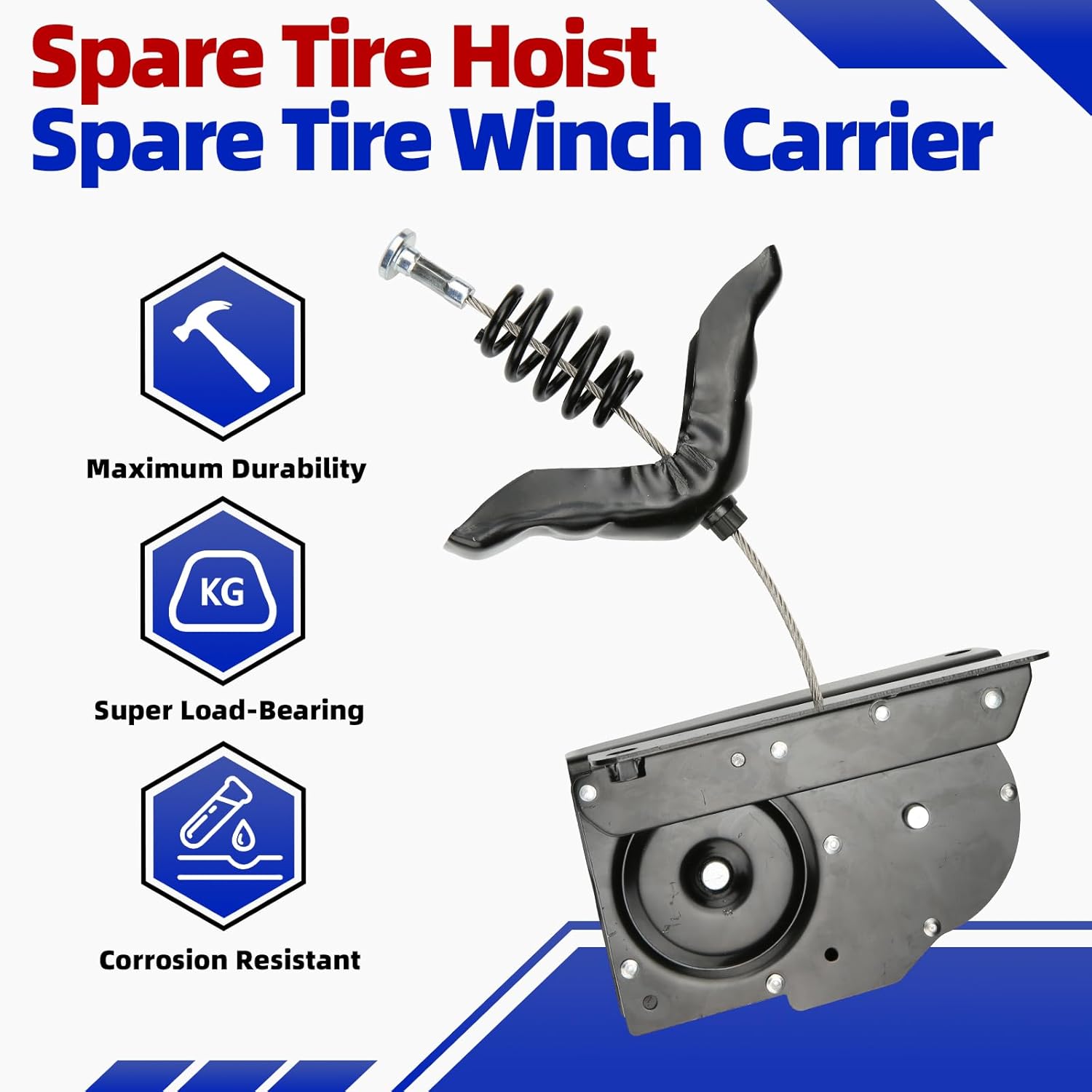 Spare Tire Hoist Spare Tire Winch Carrier Compatible with 1997-2003 Ford F-150 2004 Ford F-150 Heritage 1997-1999 Ford F-250 1997 Ford F-250 HD 2002 Lincoln Blackwood 924-526 1L3Z1A131AA 2L3Z1A131AA
