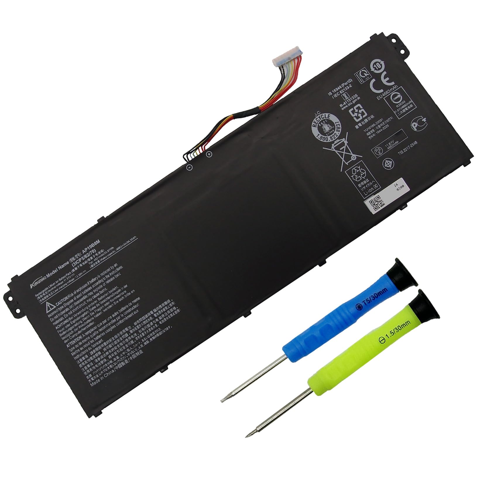 Amazon.com: AURUNHO AP19B8M 55.97Wh Laptop Battery Replacement for