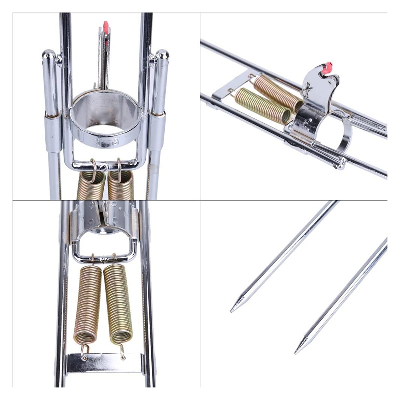 Soportes para cañas de Pescar en Tierra Titular de la Pesca Portátil Portátil Rod Rest Rack Práctico Automático Dual Primavera Pesca Soporte Estante de caña de Pescar en la Playa