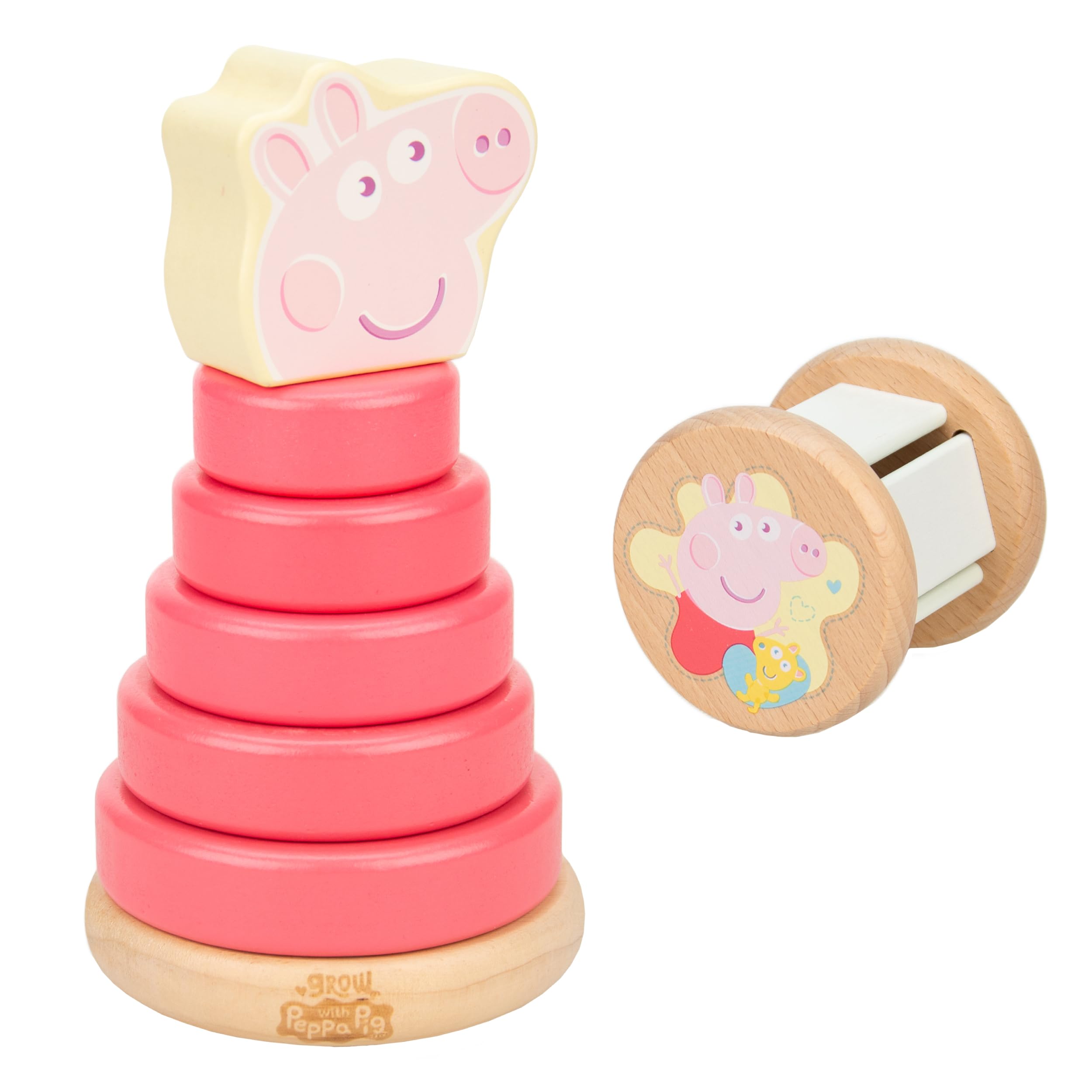 Peppa Pig Peppa Topple Tower + Roller Rattle
