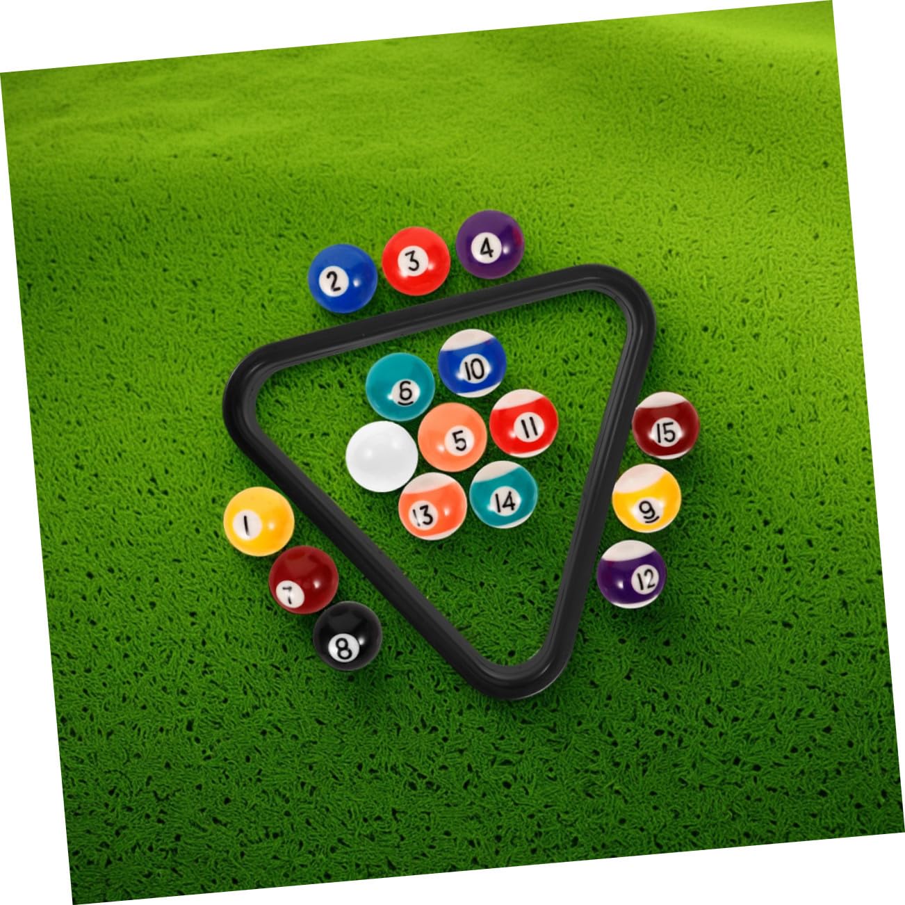 Lot de 17 Mini Boules De Billard en Résine avec Triangle, Compact Et Portable, Conçu pour Garçon Et Filles, Coordination Améliorée, Adapté Maison Et École, Jeu Éducatif Et Récréati