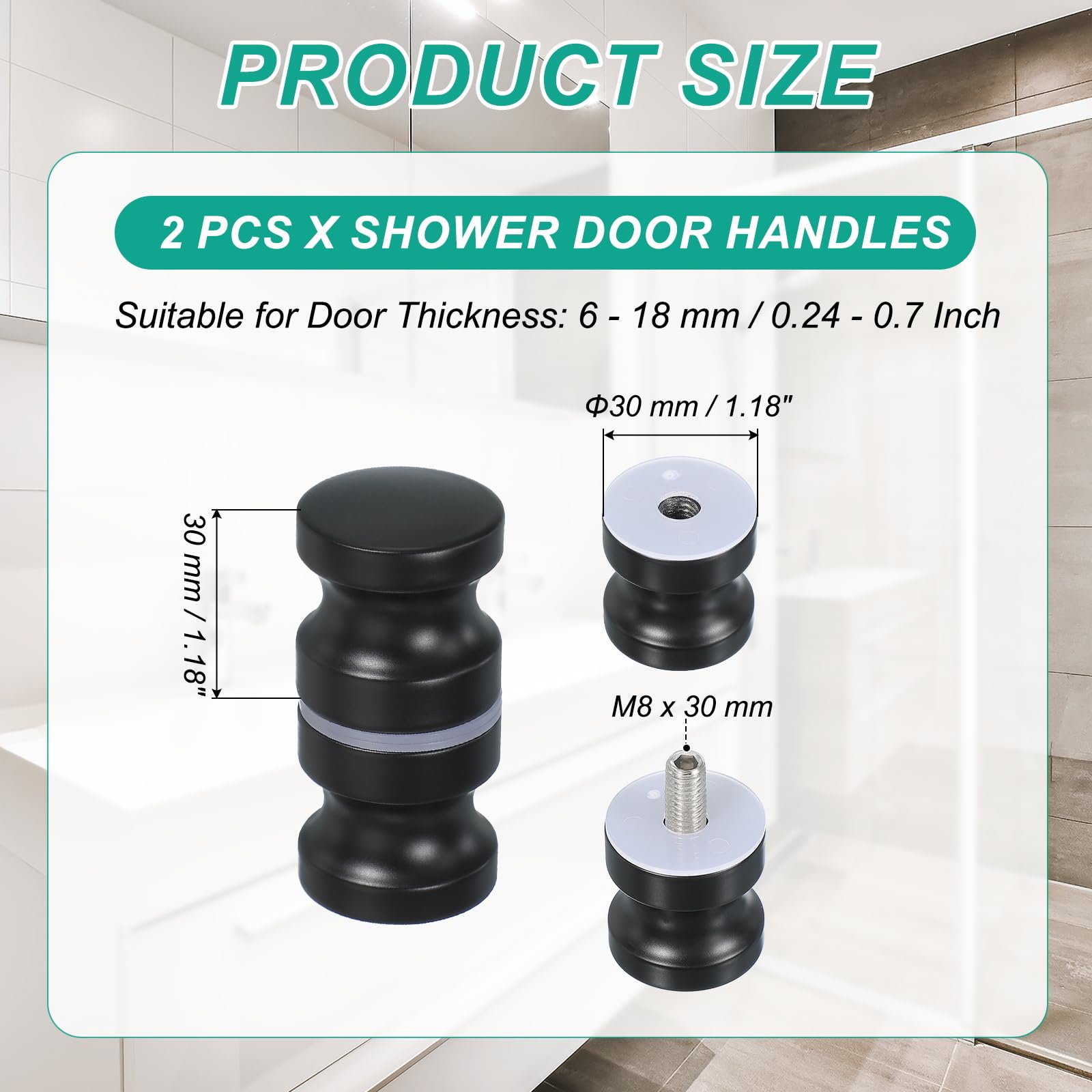 PATIKIL Glass Shower Door Handle - Image 2