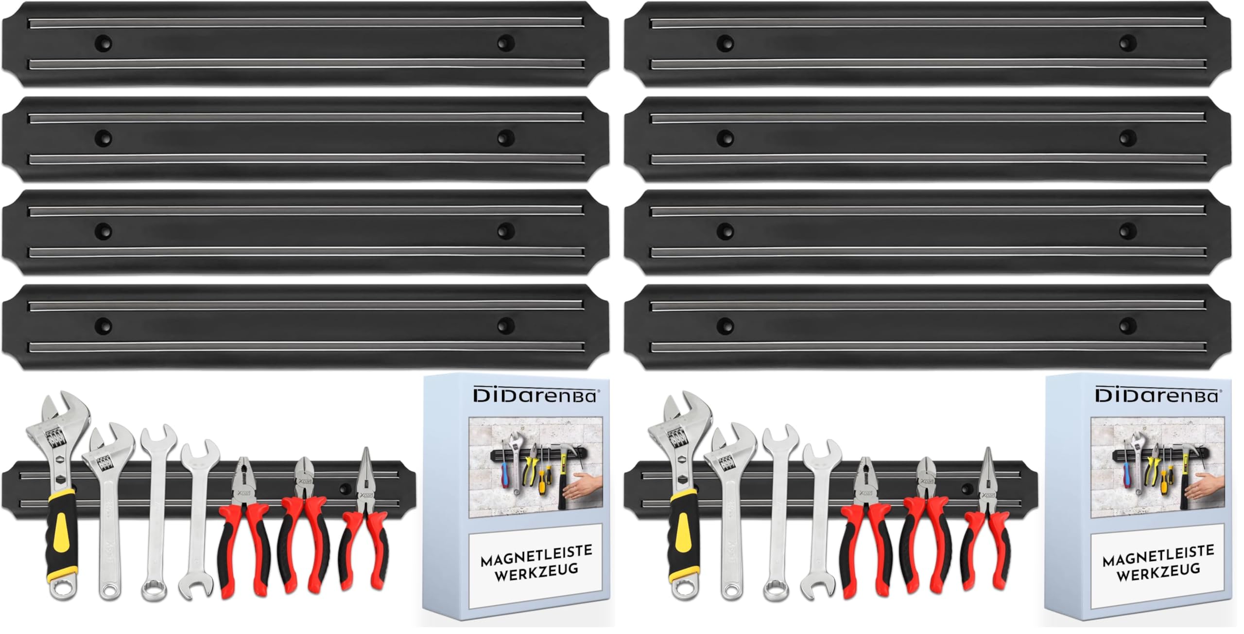 Magnetleiste werkzeug 4 Stück 33 cm x 5 cm magnet werkzeughalter (Packung mit 2)