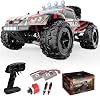 RC Car 118 Scale RC Car for Adults & Kids - IPX4 Waterproof 40KMH 4X4 Off-Road Truck 2.4GHz Remote Control 4WD ATV with 2 Batteries Red
