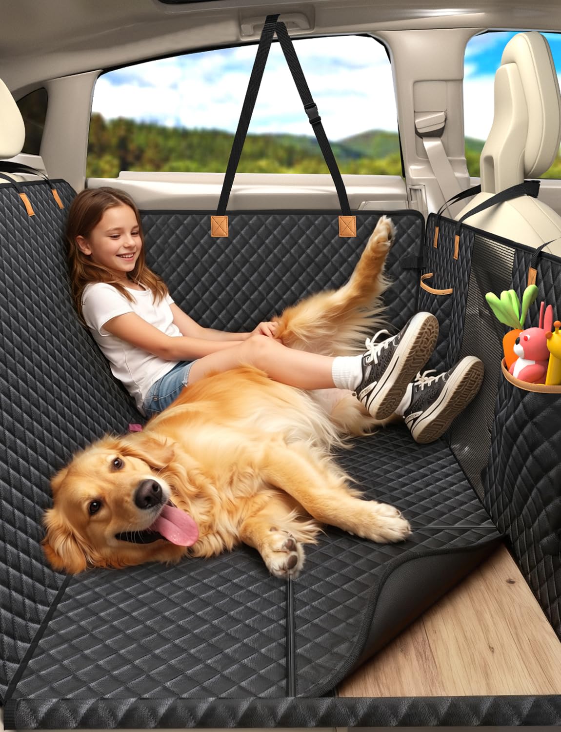 Lekesky 犬用ドライブシート 後部座席用 ペットドライブシート 車 犬 シ…
