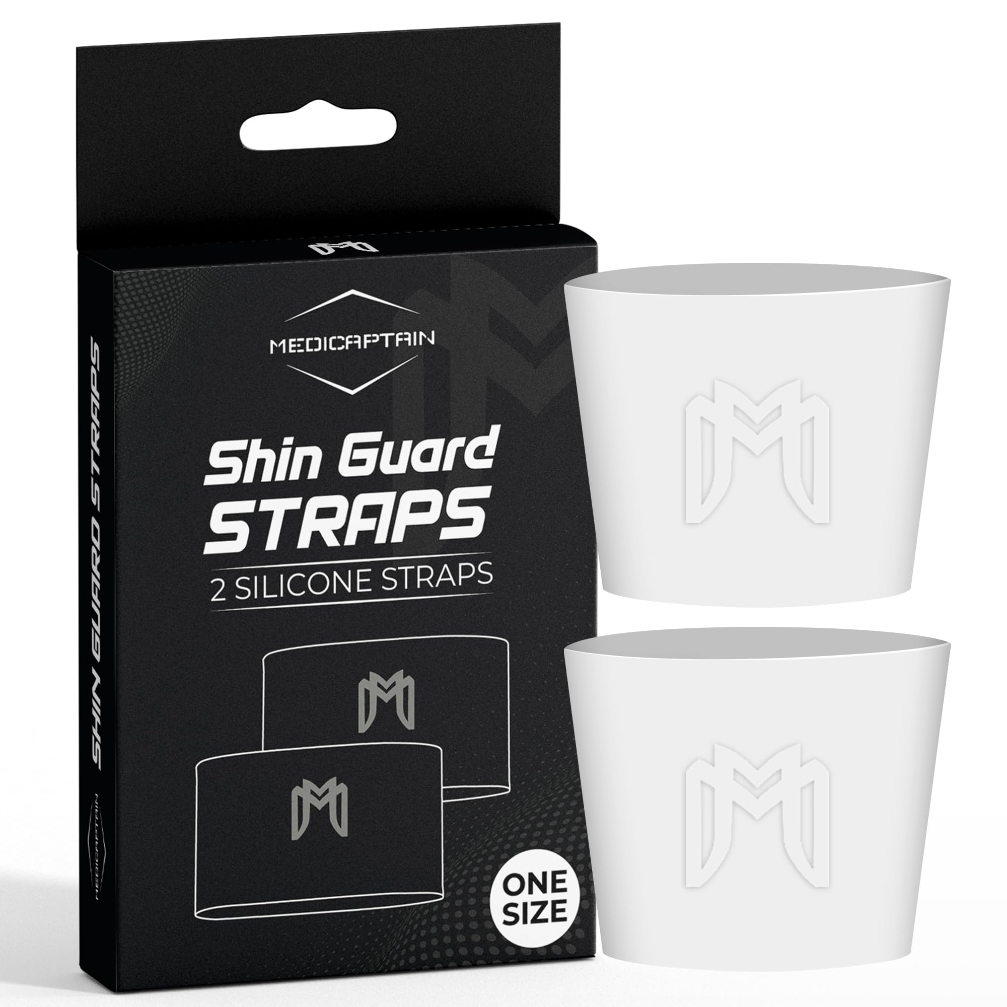 MediCaptain Soccer Shin Guard Straps - Silicone Shin Guard Holders - Alternative to Soccer Tape for Socks, Shin Guard Stays for Adult, Youth 13+, Compatible with Soccer Grip Socks and Sock Sleeves