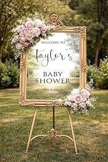 Thistle Brook Cottage Baby Shower Decal for Mirror Welcome Guests Custom Name Entance Sign #102