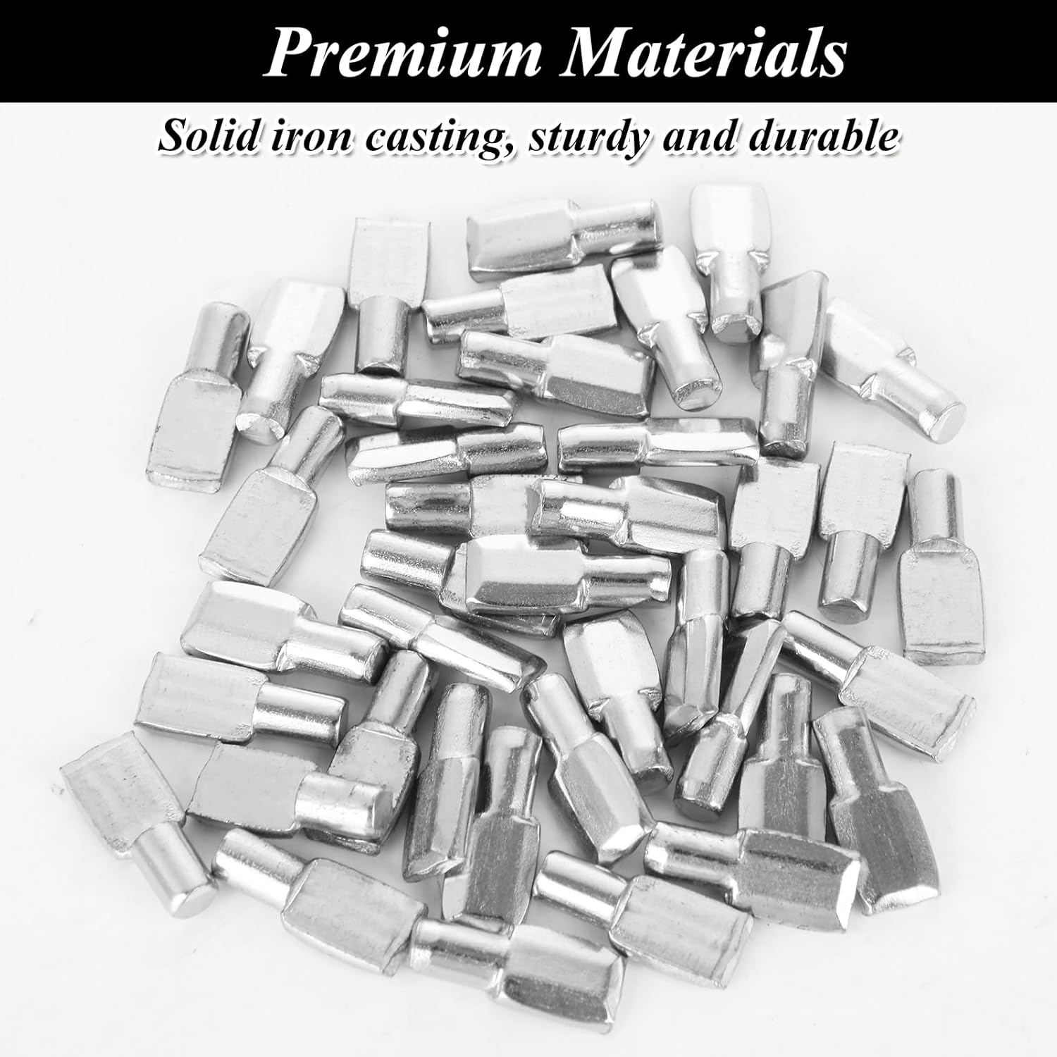 QTLCOHD 100Pcs 5mm Shelf Support Pegs with Rubber Sleeve and 400Pcs Spoon Shape 5mm Shelf Pins Bundle