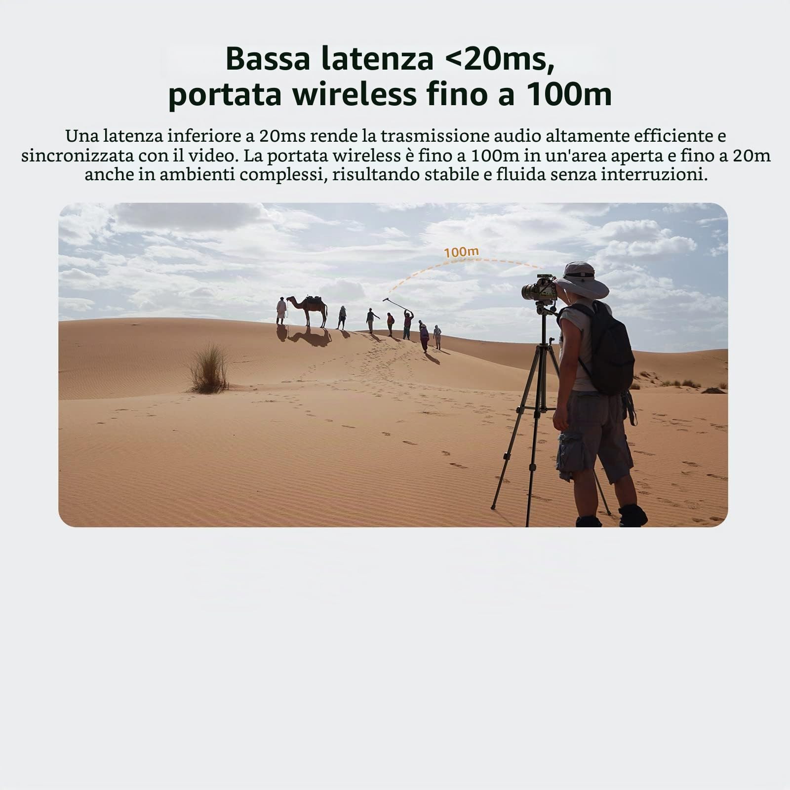 COMICA CVM-VM30 2.4G Super Cardioid Condenser Microphone sans Fil pour Appareil Photo, Smartphone et PC avec 75/150 Hz, Microphone vidéo Universel Super cardioïde pour cinéastes, Vloggers