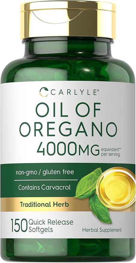 Carlyle Oregano Oil | 150 Softgel Capsules | Non-GMO and Gluten Free Supplement | Contains Carvacrol | Max Potency Extract | by