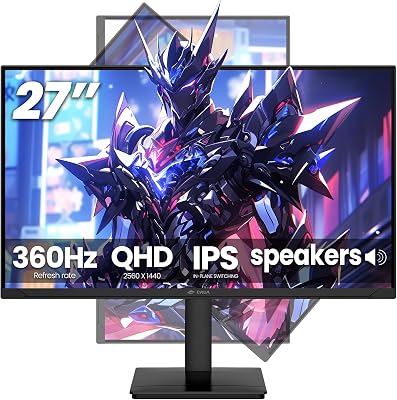 CRUA 27'' Gaming Monitor 360HZ 2k 1440P 120%sRGB IPS Compute - best 360hz monitors