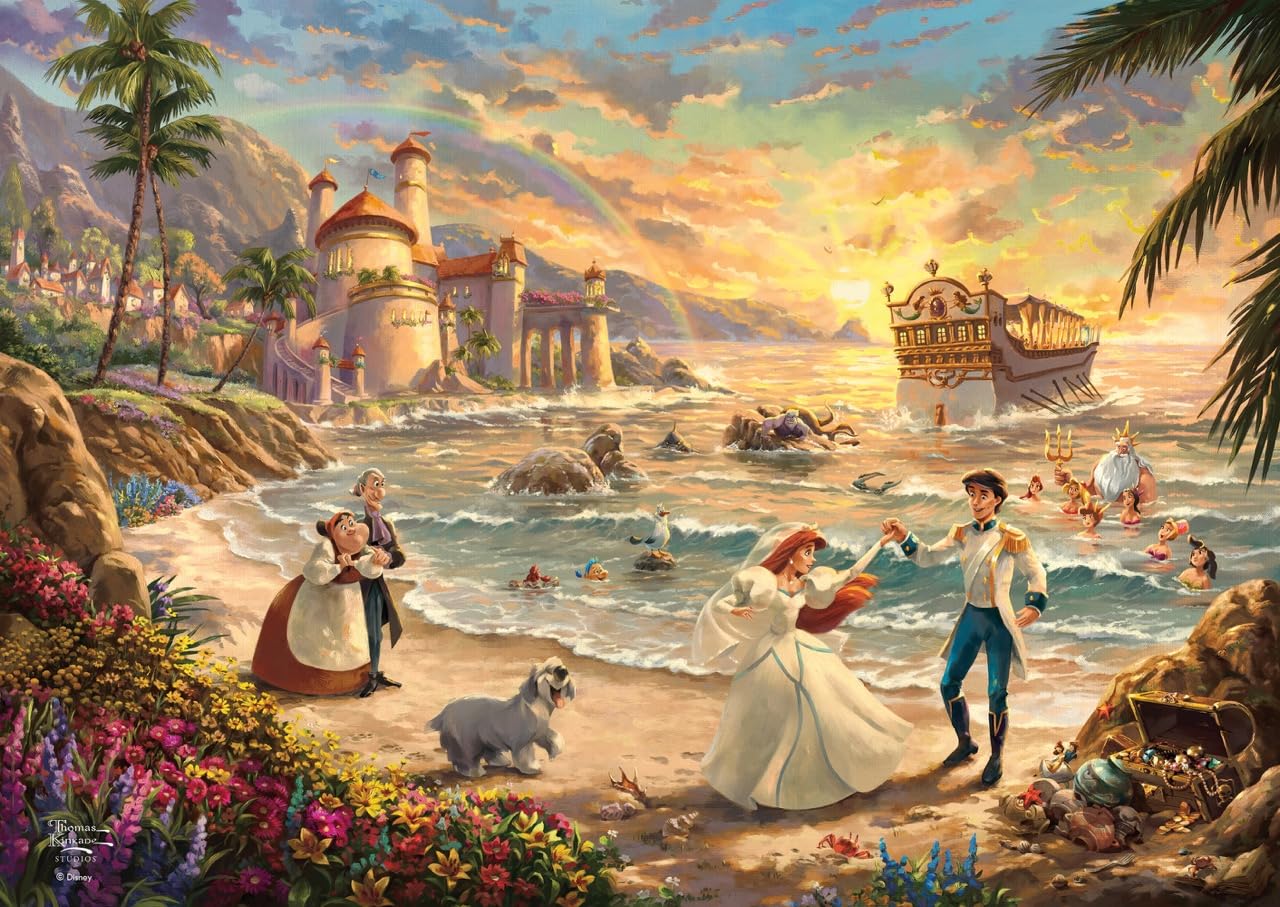 MIGHTYPRINT Disney - The Little Mermaid - Celebration of Love - Durable Wall Art 61cm x 17cm - Not Made of Paper - Officially Licensed Collection