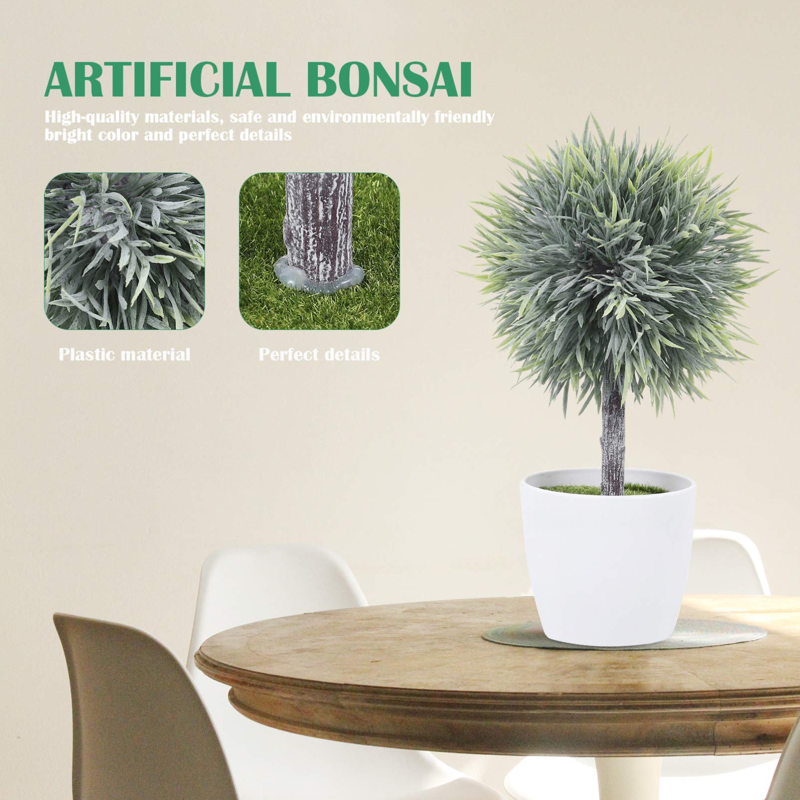 Hemoton Artificial Plant Simulation Bonsai Fake Desk Plant Decor for Home Office Bar