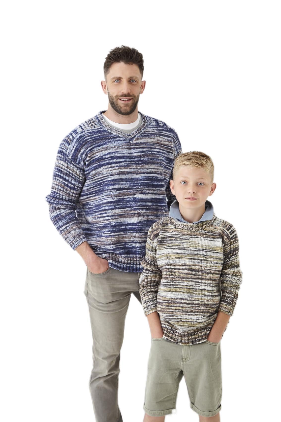 King Cole Mens Boys Double Knitting Pattern Easy Knit Sweaters (6081)