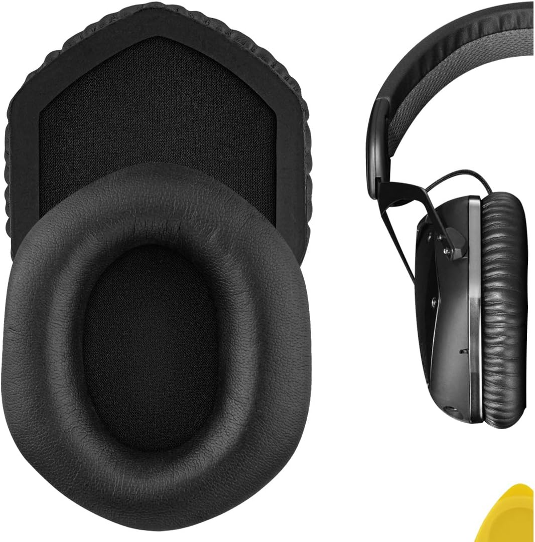 Replacement Ear Pads Compatible with V-MODA Crossfade Wireless/2/3, M-100, LP, LP2 Headphones, Ear Cushions with Video Guide (Black)