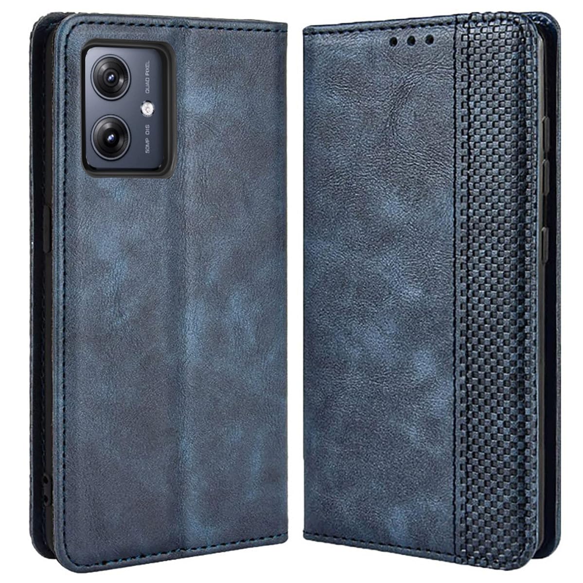 MOJIA Cover per Motorola Moto G53 5G, PU Custodia Antiurto