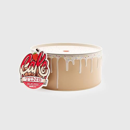 Miniatura 7 de Suck UK Cajas para tartas y latas de galletas con tapas para regalo, contenedor de almacenamiento de pasteles con diseño escalonado para cupcakes y