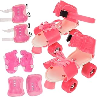 WHAMVOX Skate 1 Conjunto De De Ajustável Sapato De Patinação De Treinamento Sapato De Patinação De Proteção Sapato De Treinamento De Skate Equipamento De Proteção De Gelo Patim Confortável