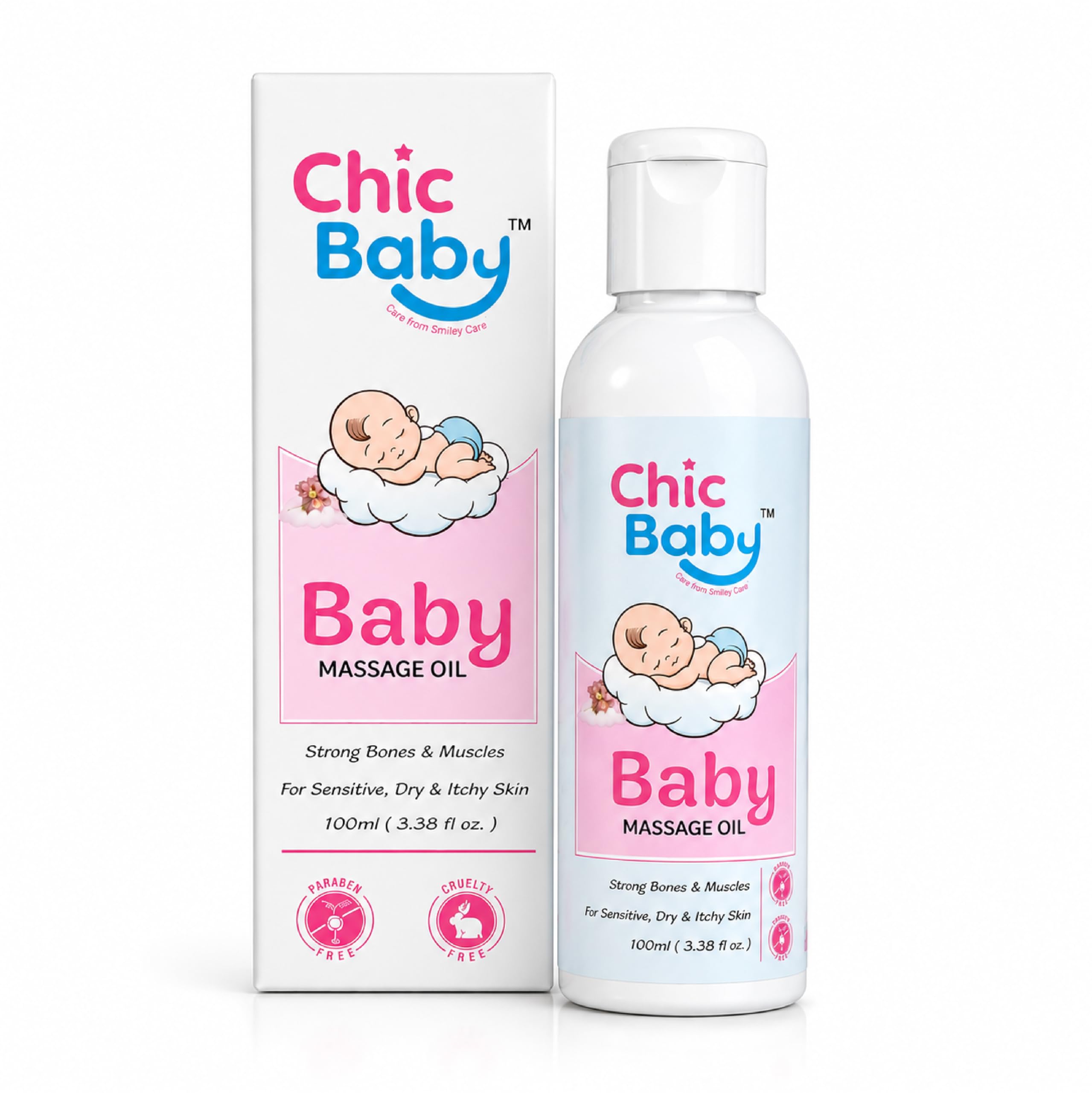 CHIC BABY Baby Massage Oil for Kids 100ml (1PCS) Herbal Baby Oil with Coconut, Almond, Olive, Sesame & Sunflower Oils, Vitamin E & Ayurvedic Herbal Extract | Body Massage Oil for Soft & Nourished Skin-image-44