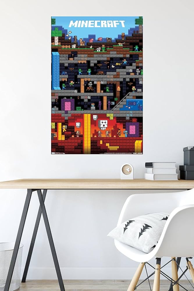 Amazon.co.jp: Trends International Minecraft - Worldly ウォール